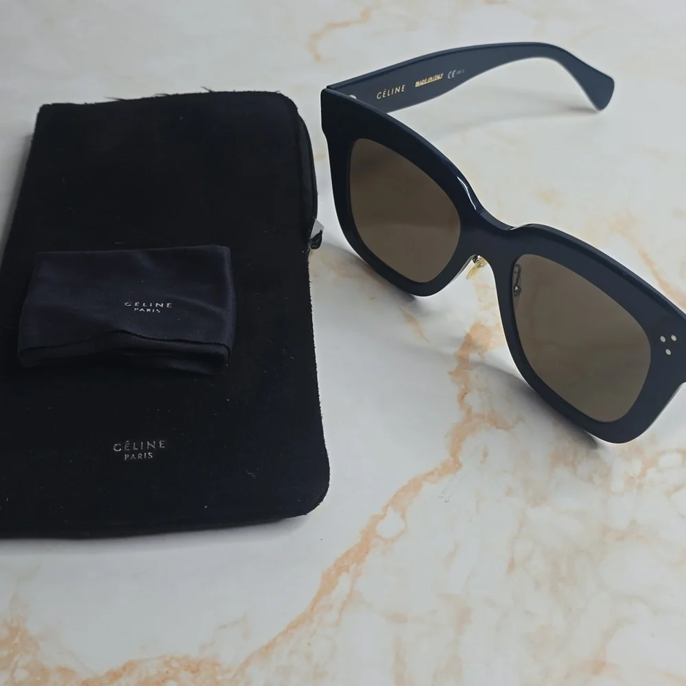 Celine kim Square oversized sunglasses navy Pheobe Philo era rare